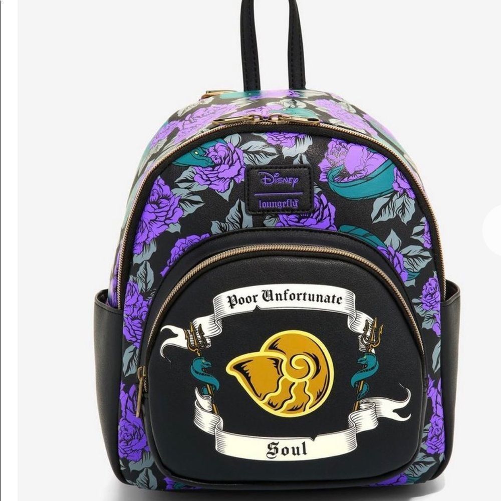 Loungefly Disney The Little Mermaid Ursula Floral Mini Backpack
